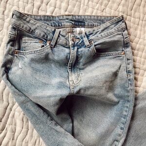 & Denim Women’s Straight Leg High Waist Ankle Length Jeans